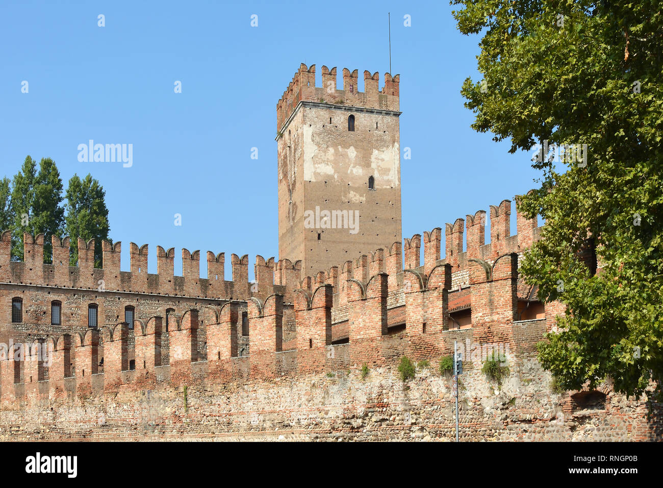 Château de Castelvecchio, dans le centre historique de Vérone - Italie. Banque D'Images