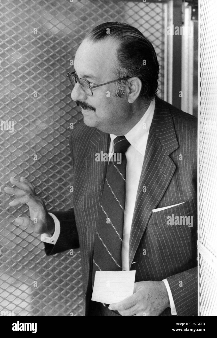 Le Président nicaraguayen Anastasio Tachito Somoza Debayle ' ', en exil à Miami, en Floride. Somoza a été assassiné à Asunción, Paraguay le 17 septembre 1980 après sa démission comme président et fuyant d'abord aux Etats-Unis, puis le Paraguay. Banque D'Images