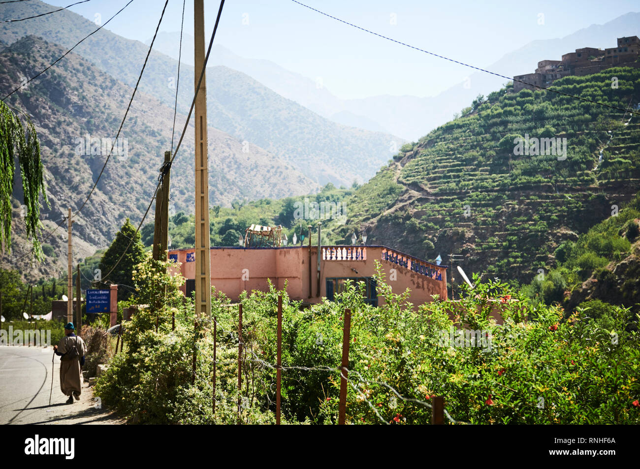 Les montagnes de Setti Fatma, les montagnes de l'Atlas, Maroc, Afrique du Nord. Banque D'Images