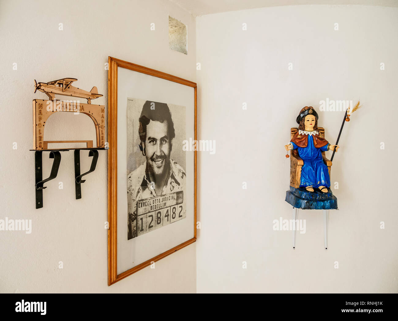 Petit Musée Pablo Escobar en El Barrio Pablo Escobar, Medellin, Département d'Antioquia, Colombie Banque D'Images