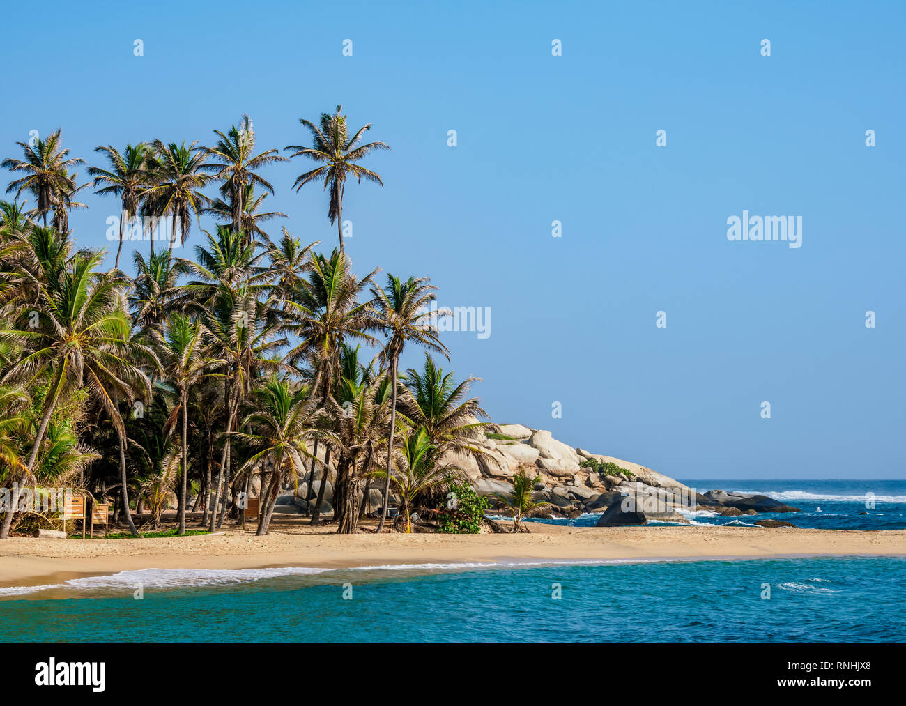 El Cabo San Juan del Guia, Parc Naturel National Tayrona, département de Magdalena, Caraïbes, Colombie Banque D'Images