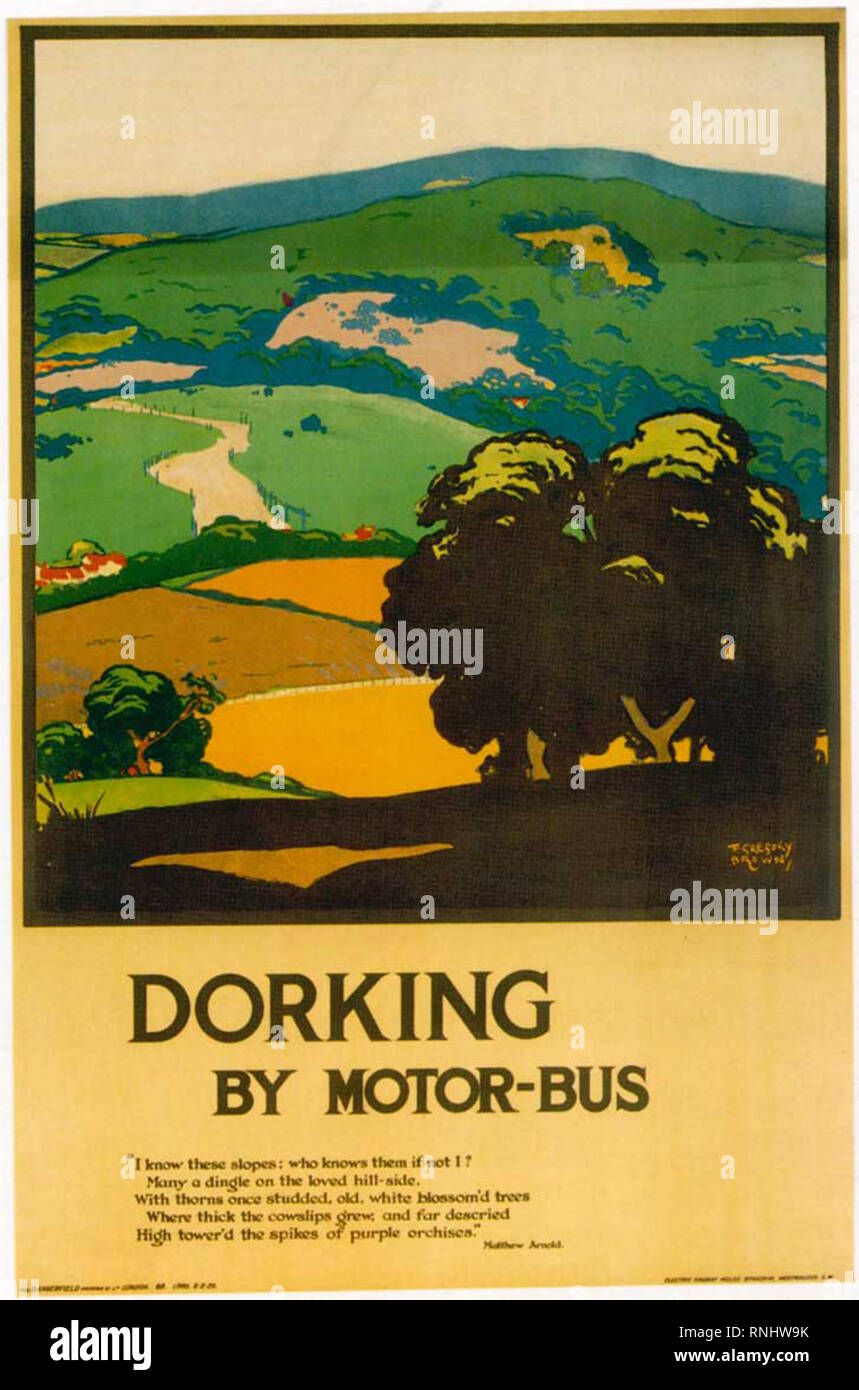 Lorsque Frédéric Dangerfield's factory a ouvert ses portes à St Albans, en 1896 c'était la plus moderne usine lithographique en Angleterre. C'est spécialisé dans l'impression de grandes affiches publicitaires de couleur et les transferts pour les entraîneurs de fer, bus et trams, produisant de nombreuses affiches pour les transports londoniens. En 1940 Dangerfield's a été acheté par Eversheds qui avait imprimé là jusqu'à la fin des années 1990. Banque D'Images