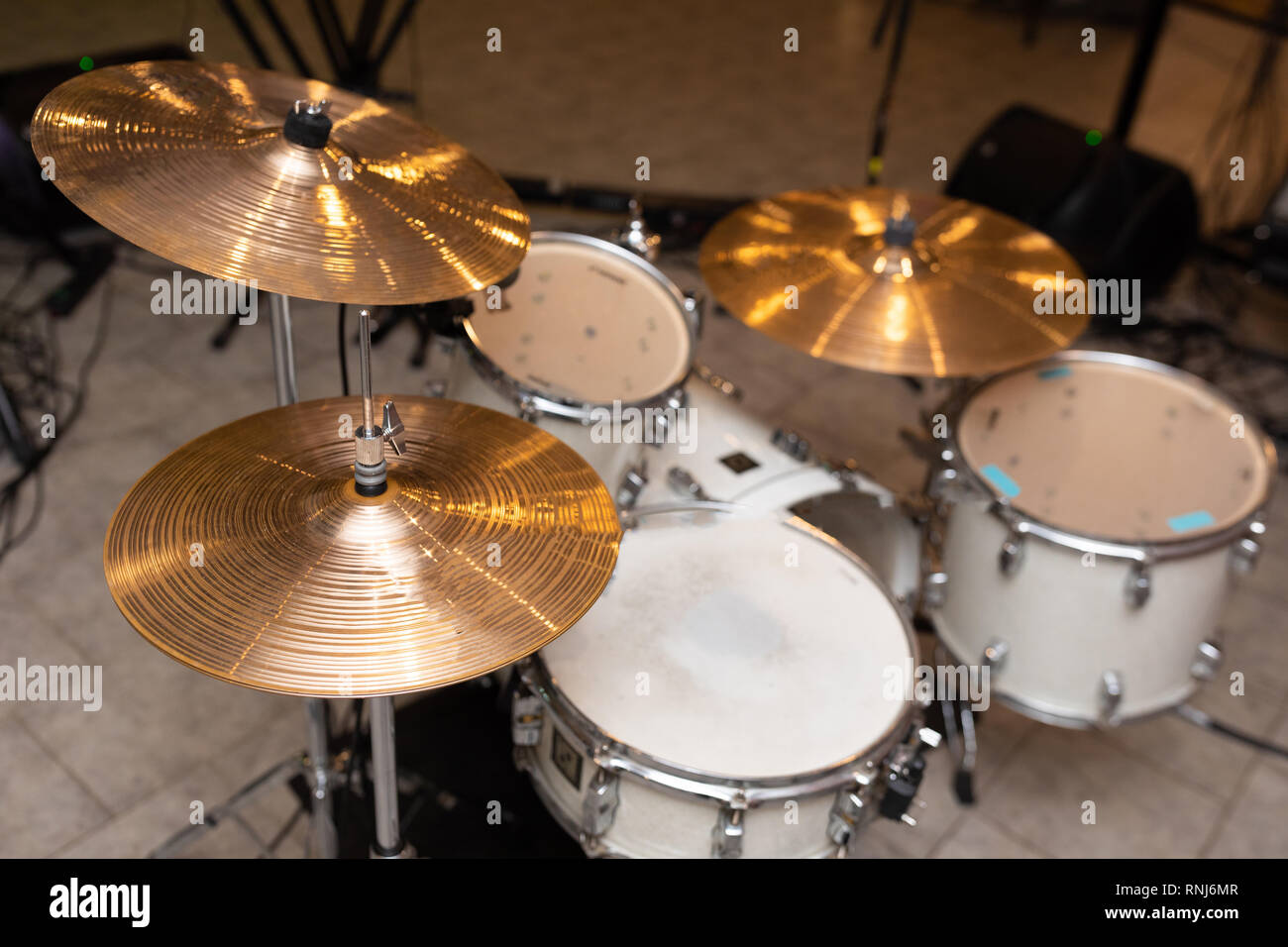 Batterie close-up à la discothèque club Banque D'Images