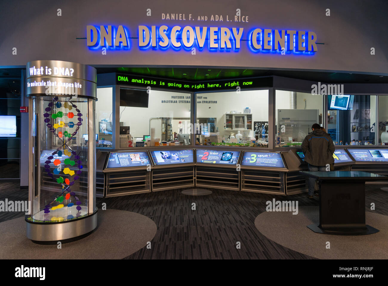 Le Centre de découverte de l'ADN, l'état de l'art laboratoire de recherche de l'ADN au Field Museum, Chicago, Illinois, USA. Banque D'Images