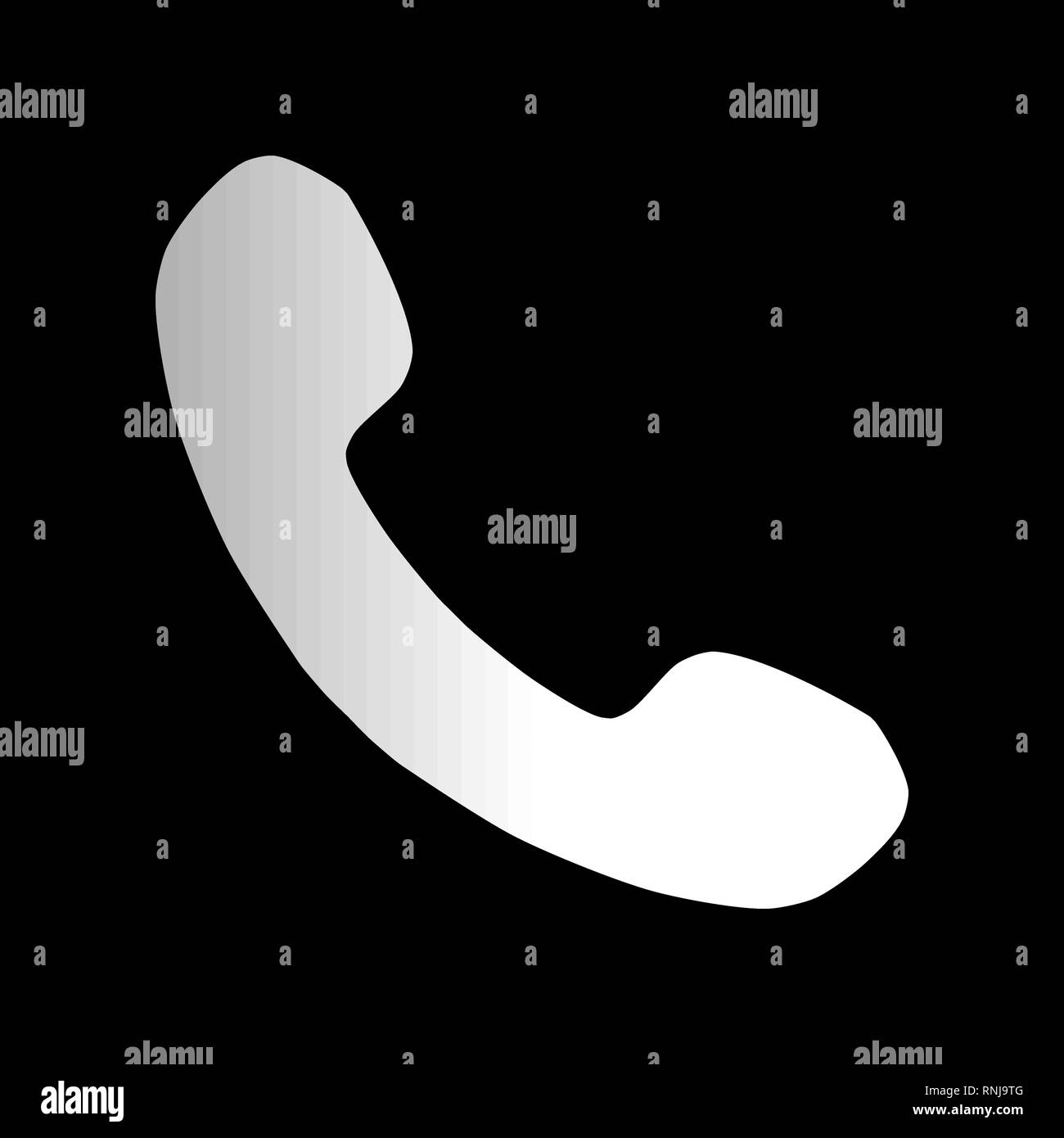 Icône Symbole Téléphone - gradient blanc, isolé - vector illustration Illustration de Vecteur