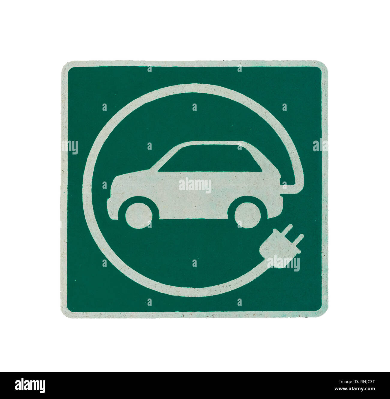 EV - station de recharge de véhicules électriques. 'E' signe sur la texture de l'asphalte Banque D'Images EV - station de recharge de véhicules électriques. 'E' signe sur la texture de l'asphalte Banque D'Images