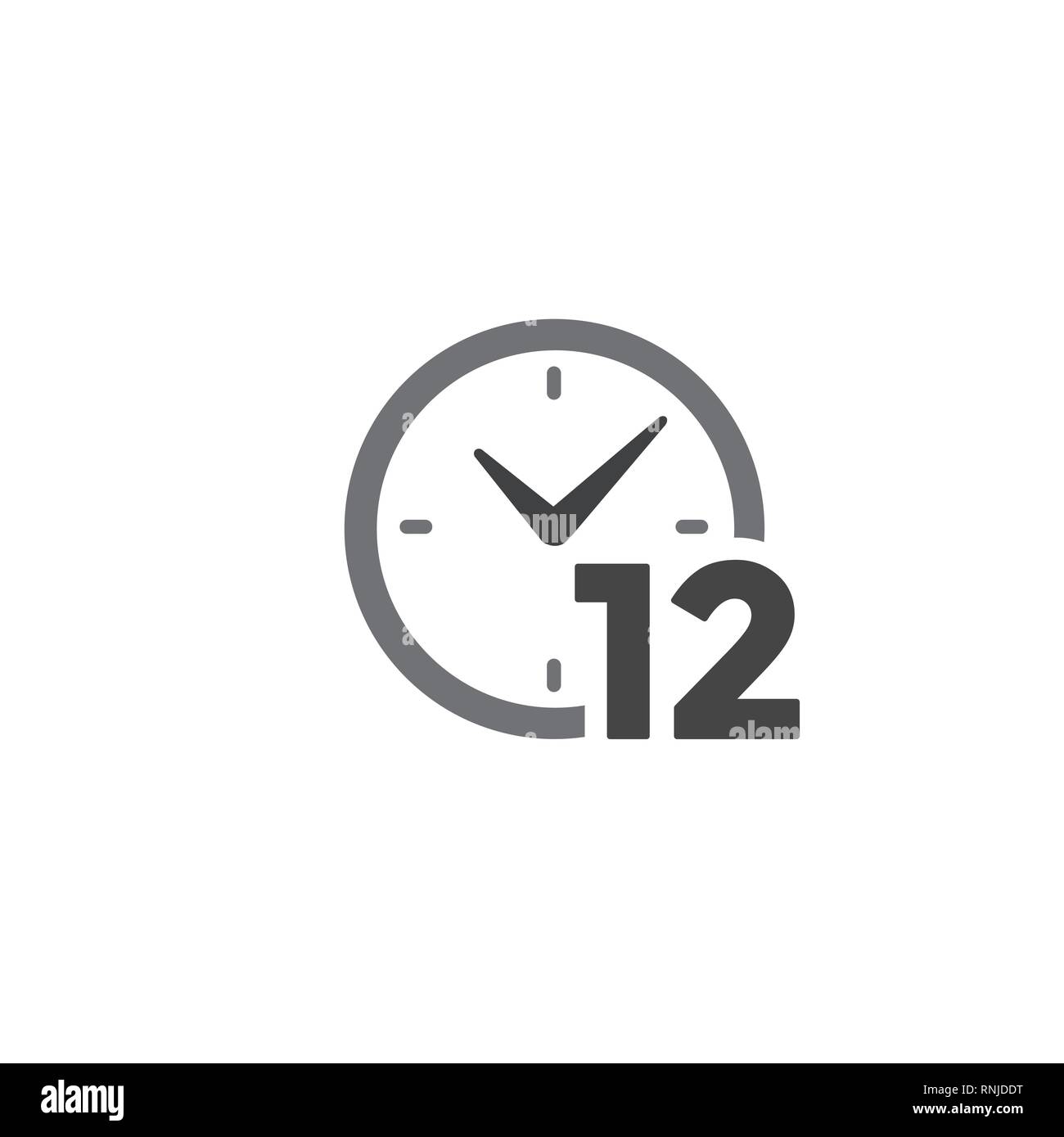 L'icône w Gestion du temps, dépêchez-vous, la date limite et à l'heure symbolique Illustration de Vecteur