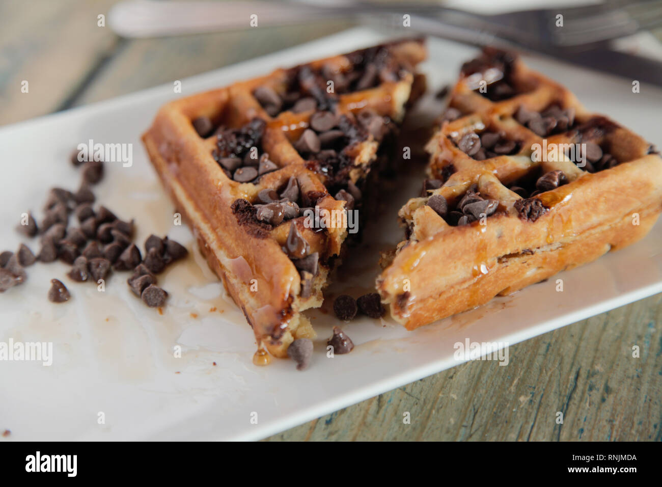 Gaufre au chocolat Banque D'Images
