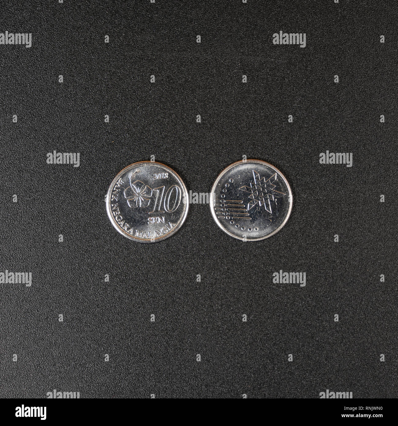 Une pièce de Sen 10 Ringgit malaisien Banque D'Images