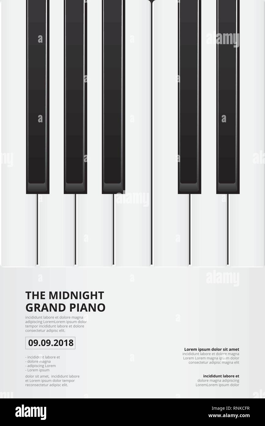 Piano musique Arrière-plan modèle de l'affiche Vector illustration Illustration de Vecteur
