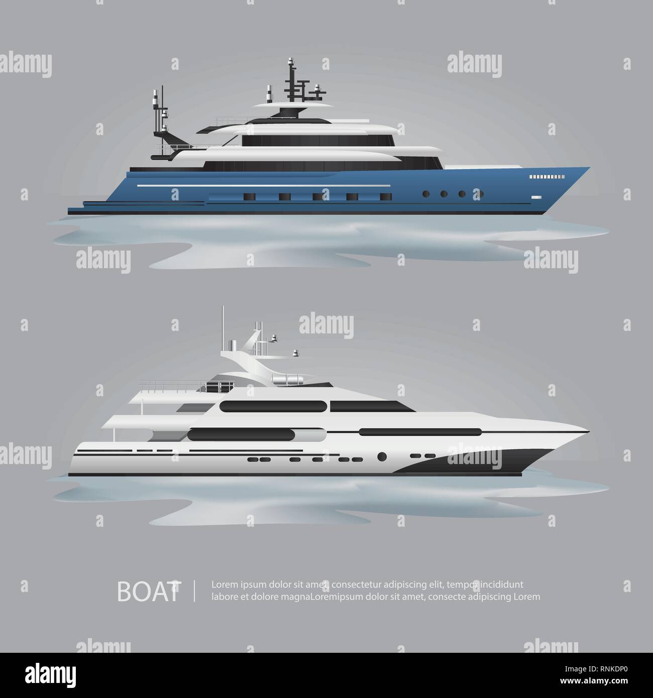 Bateau ou Yacht transport touristique à voyager Vector Illustration Illustration de Vecteur