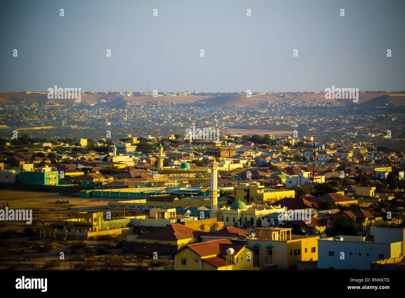 Vue aérienne d'Hargeisa, plus grande ville du Somaliland en Somalie Banque D'Images