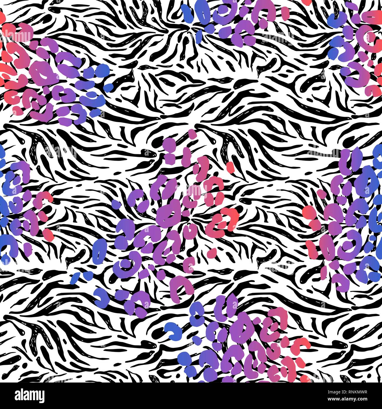 Zebra moderne fond texturé multicolores. Résumé motif transparent. La peau animale texturé Illustration de Vecteur