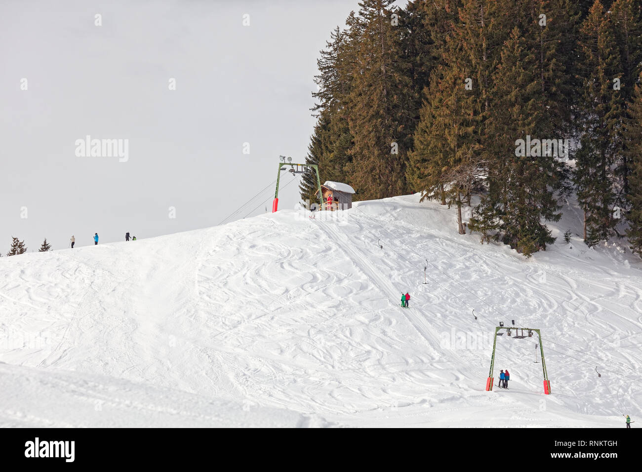 Dernière neige à Schuttannen - Dornbirn Vorarlberg, Autriche Banque D'Images