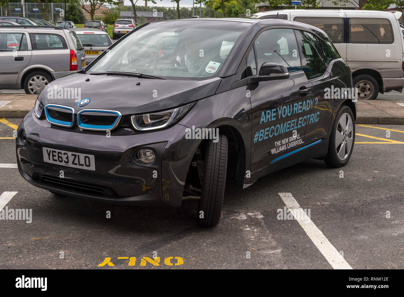 La BMW i3 des voitures électriques. Banque D'Images