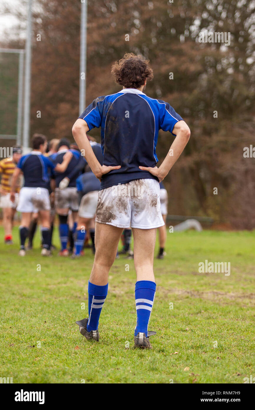 Joueur de rugby à XV Banque D'Images