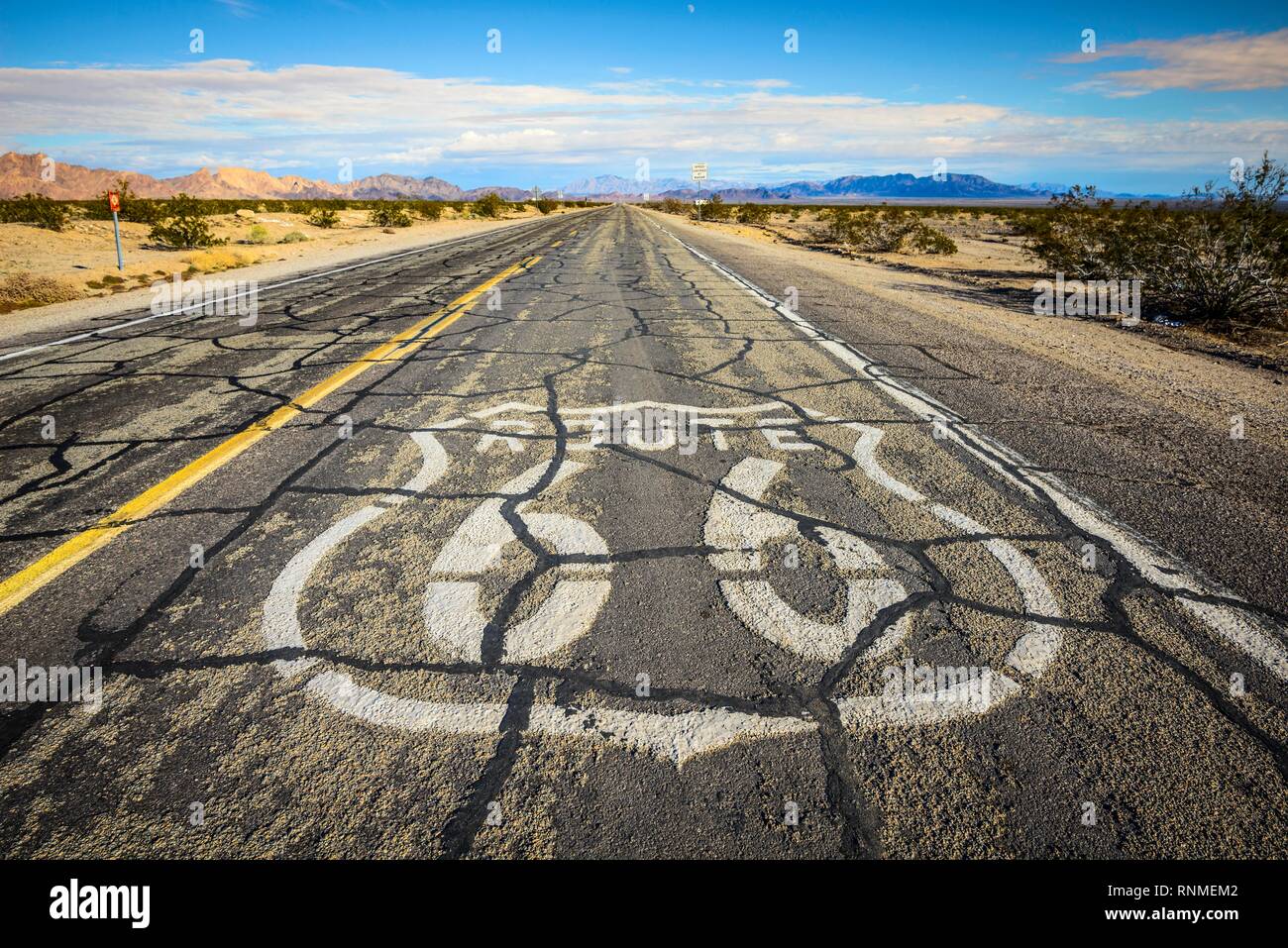 L'historique Route 66, Ludlow, CALIFORNIE, ÉTATS UNIS, Amérique du Nord Banque D'Images