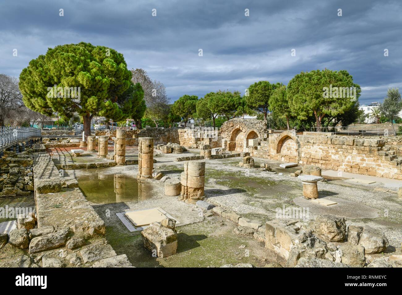 Plan du site d'excavation, Alt-Paphos, Paphos, Chypre Banque D'Images