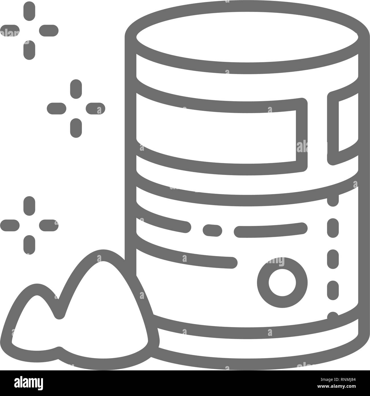 Emballé farine, sucre, lait en poudre icône ligne. Illustration de Vecteur