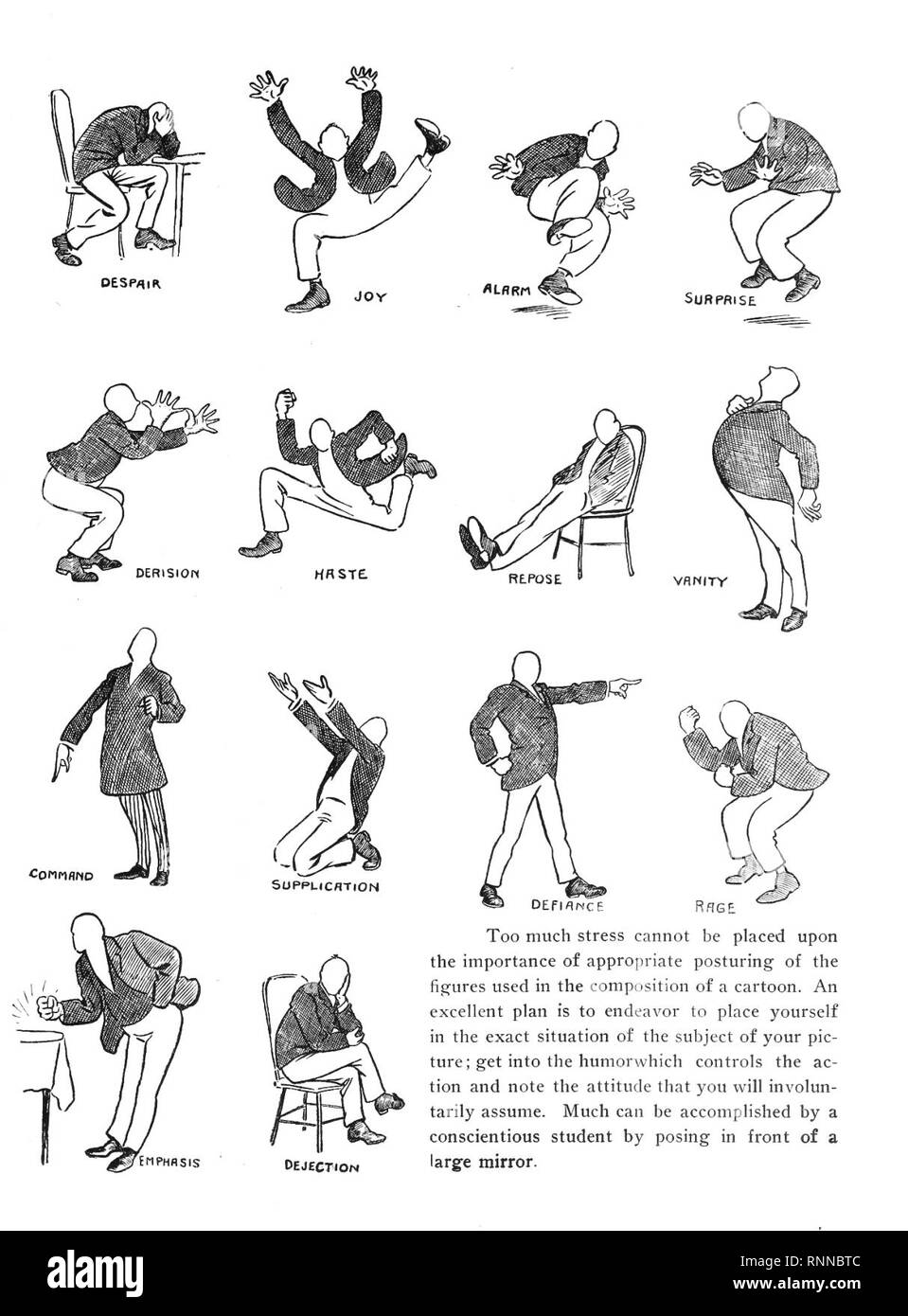 Caricature du dessinateur - expressions de l'art. Banque D'Images