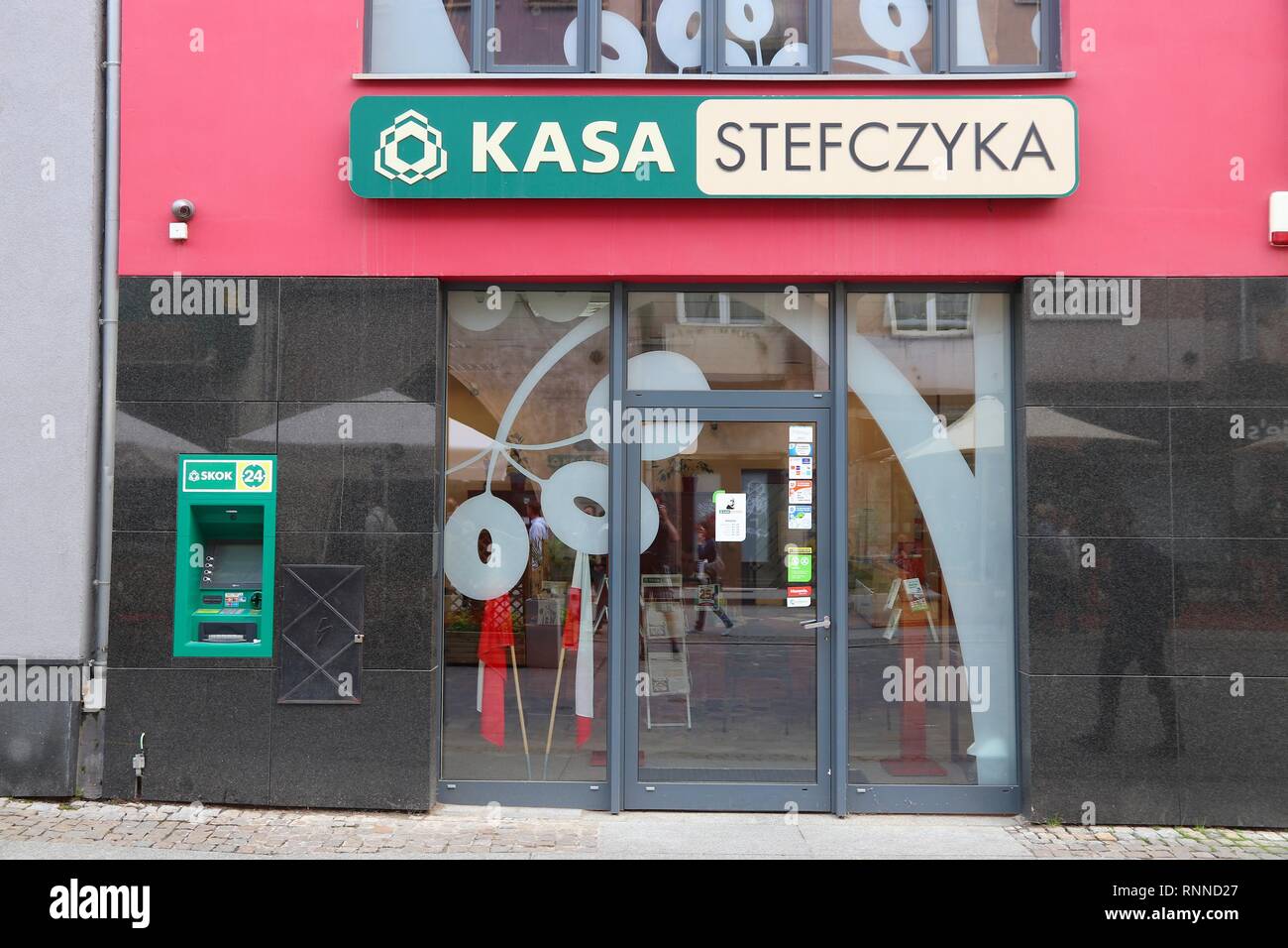 WROCLAW, Pologne - 11 MAI 2018 : Kasa Stefczyka credit union (SKOK) en direction de Wroclaw, Pologne. Kasa Stefczyka a 400 succursales dans toute la Pologne. Banque D'Images
