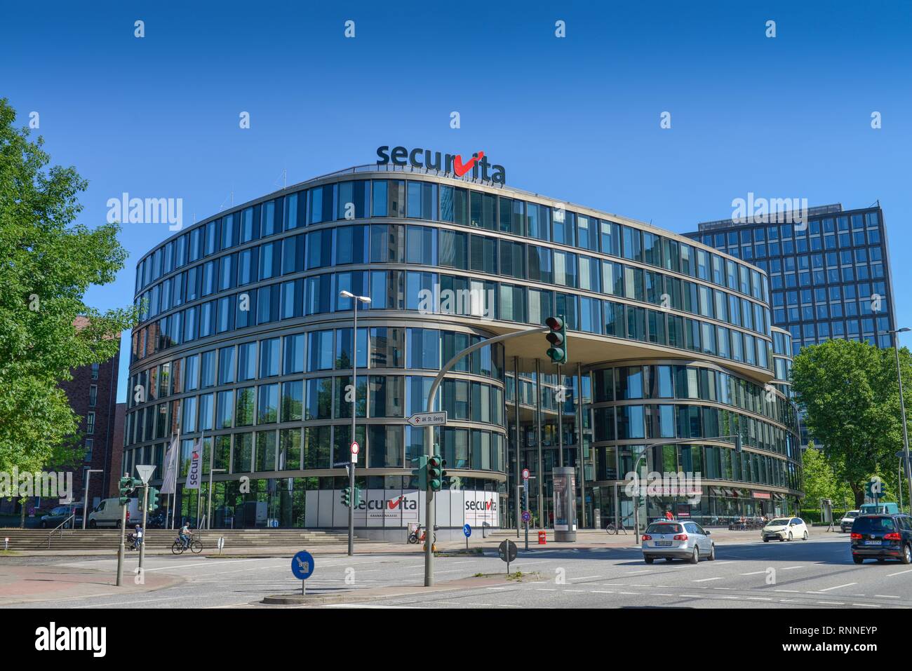 Bâtiment de Securvita Krankenkasse, Lübeckertordamm, Hambourg, Allemagne, Hambourg, Hambourg, Allemagne Banque D'Images