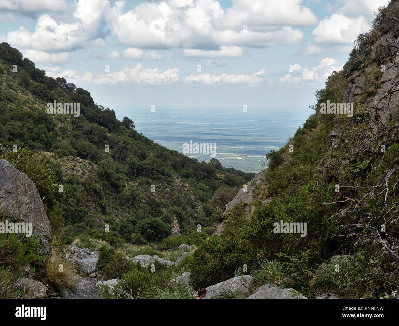 La vue à Reserva Florofaunistica réserver en Merlo, San Luis, Argentine. Banque D'Images