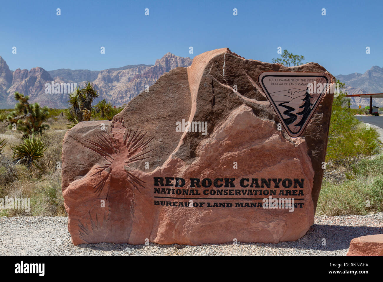 Entrée de la Red Rock Canyon National Conservation Area, Las Vegas, Nevada, United States. Banque D'Images