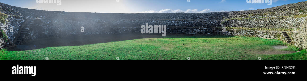 Panorama de Grianan Aileach de Fortin en Irlande Banque D'Images