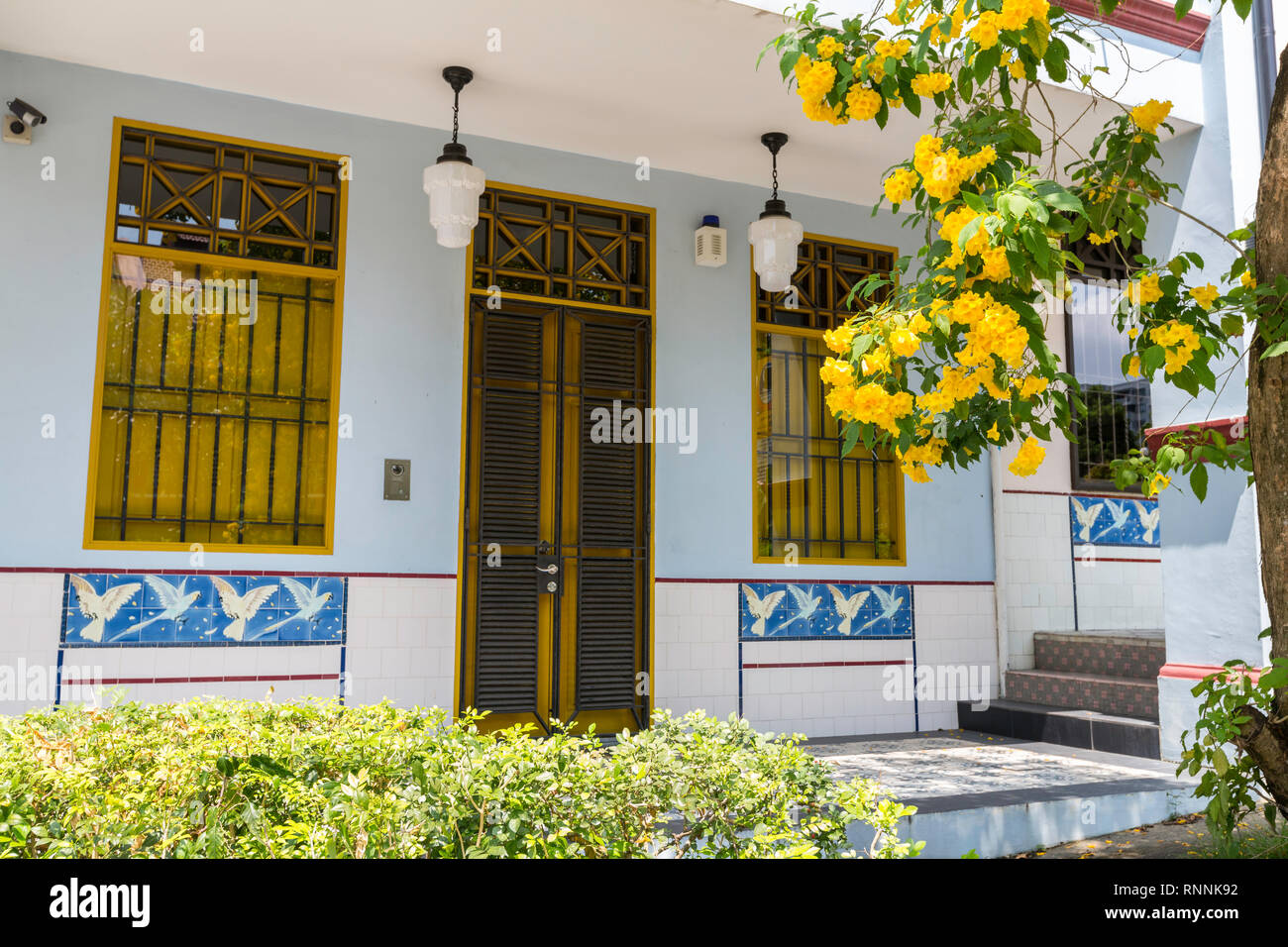 Singapour. Emerald Hill Road House chinois au début du xxe siècle. Banque D'Images