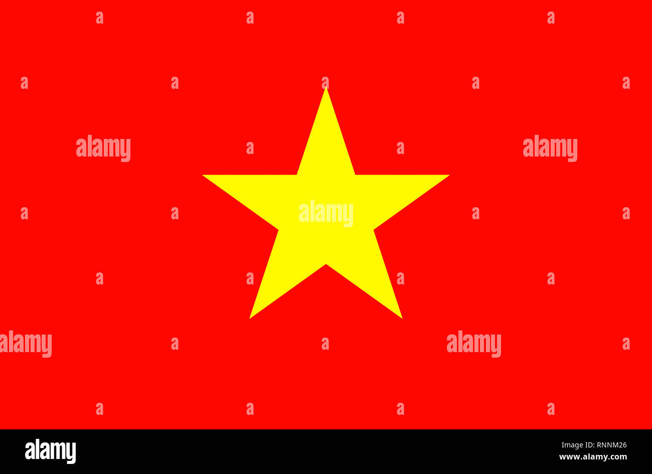 Drapeau national de la République socialiste du Vietnam. Banque D'Images