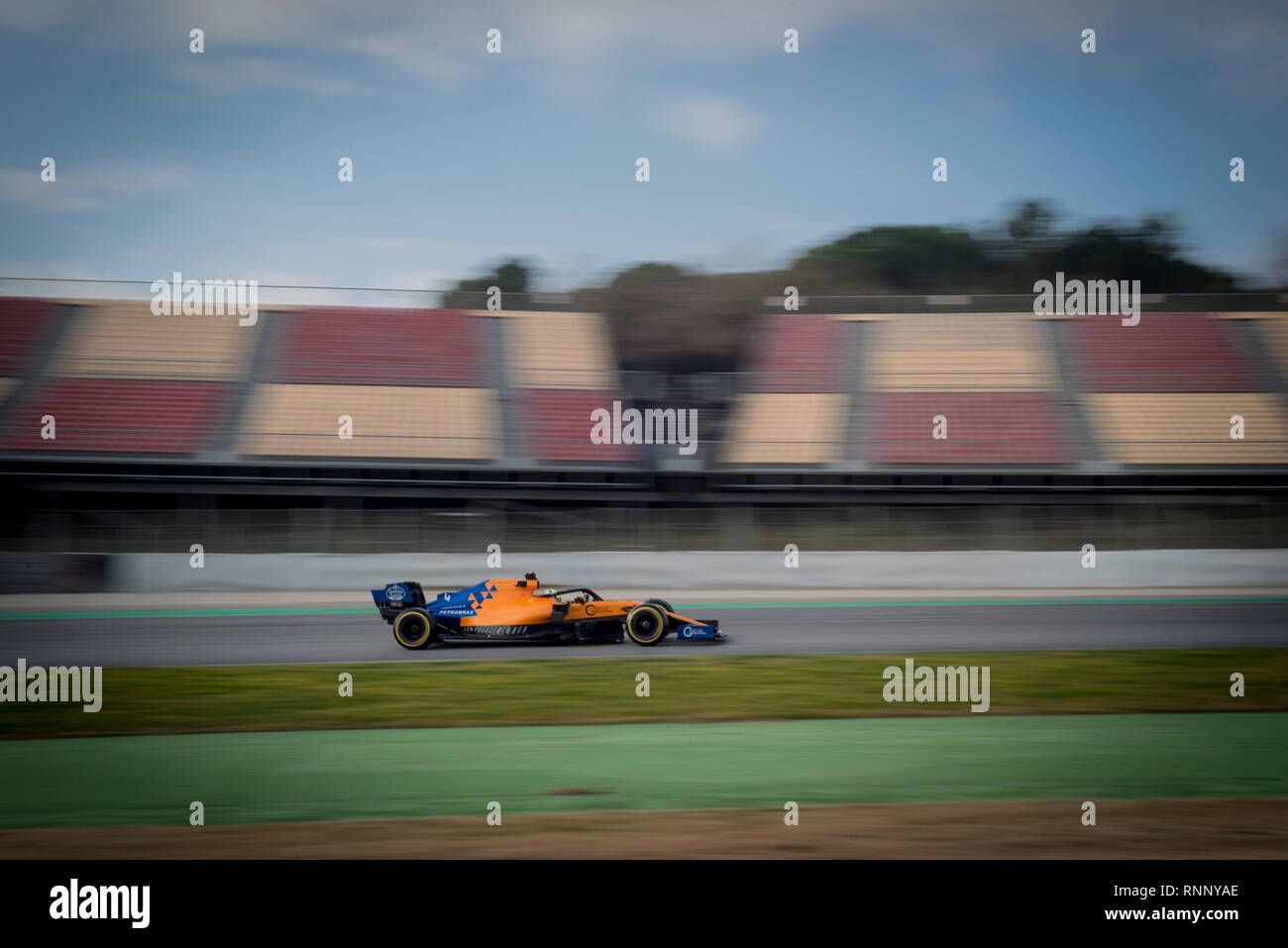 Barcelone, Espagne. Feb 19, 2019. Lando Norris de McLaren F1 Team sur le circuit de Catalunya à Montmelo (province de Barcelone) duirng la séance de test de pré-saison. Crédit : Jordi Boixareu/Alamy Live News Banque D'Images