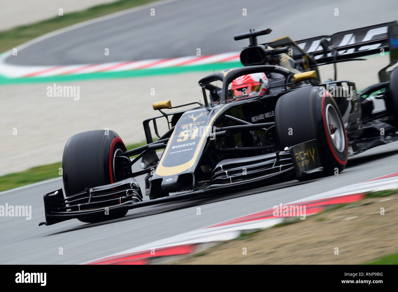 Barcelone, Espagne. 20 Février, 2019 3ème jour de Test.Pietro Fittipaldi du Haas Team test Formule 1 jours au cours de l'essai sur le circuit de Catalunya Crédit : Pablo Guillen/Alamy Live News Banque D'Images