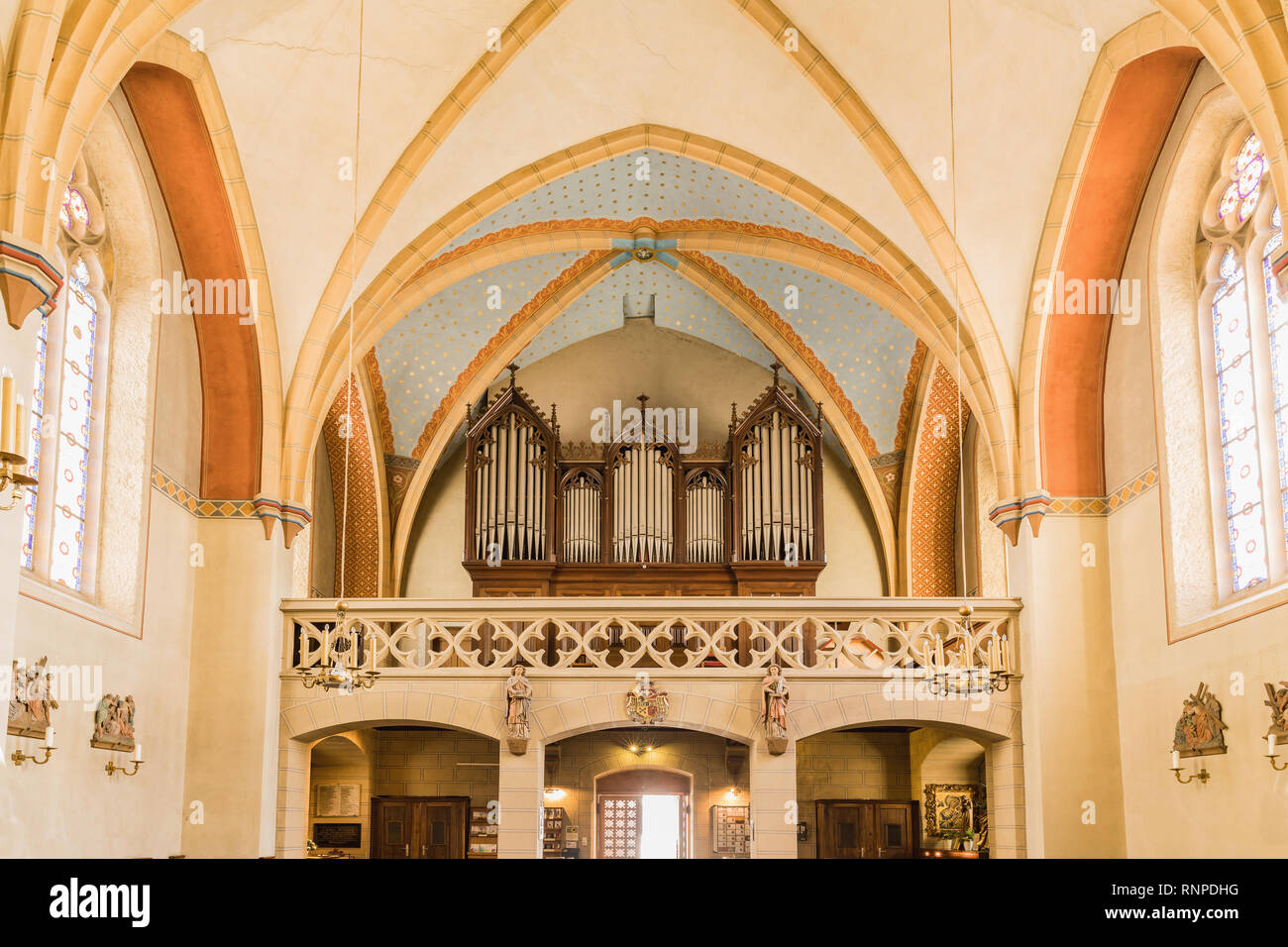 Bad Gastein, Autriche - fév 18, 2019. Nikolauskirche. Sankt Nikolaus Bad Gastein dans l'intérieur, de l'Autriche Banque D'Images