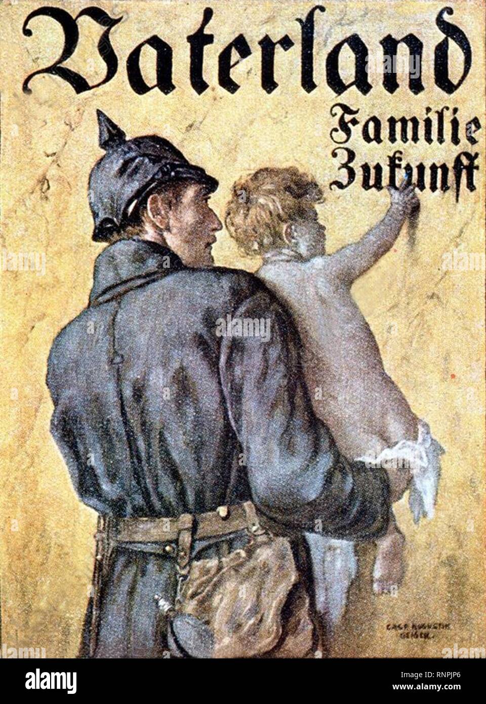 Caspar Augustin Geiger - Vaterland, Familie, Zukunft 1918. Banque D'Images