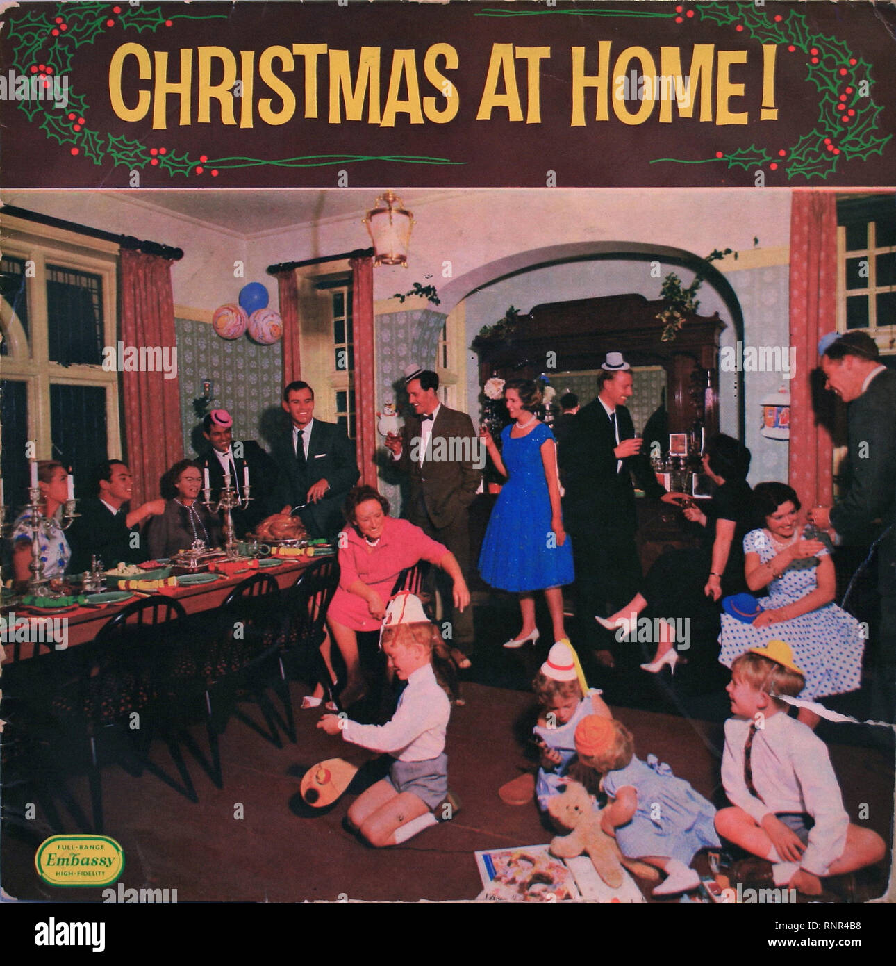 Noël à la maison divers artistes - Vintage Album Banque D'Images