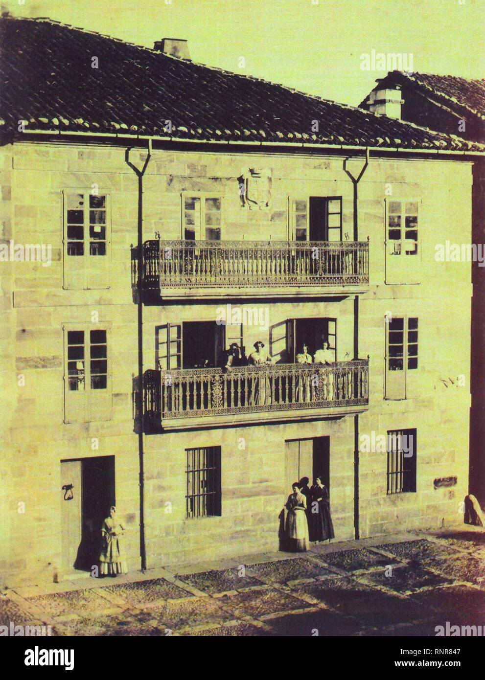 Casa de Collantes en Reinosa - Cantabria - entre 1855 y 1857 - William Atkinson. Banque D'Images