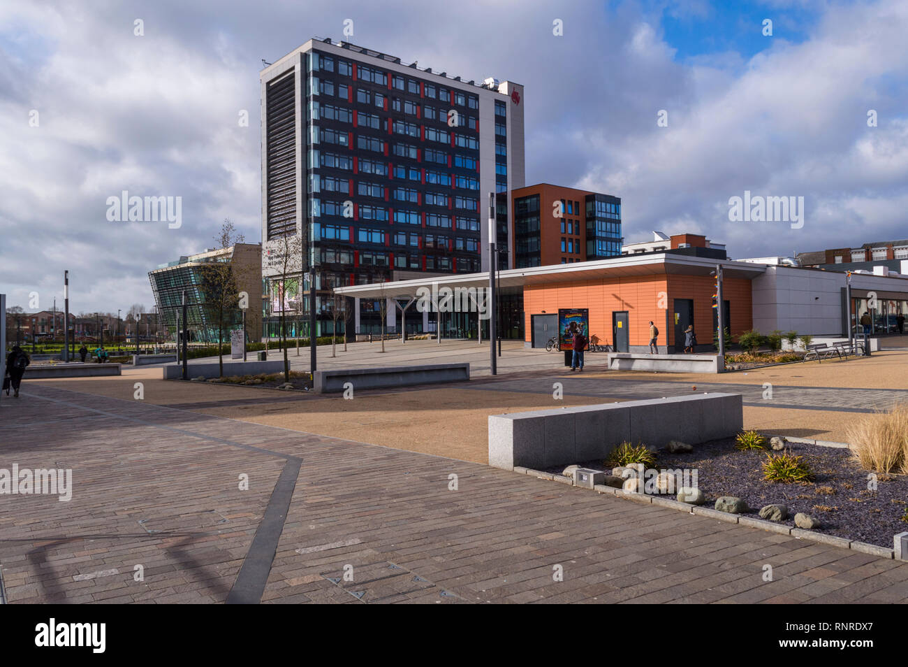 Vijay Patel, bâtiment de l'Université de Montfort, Leicester, Angleterre Banque D'Images