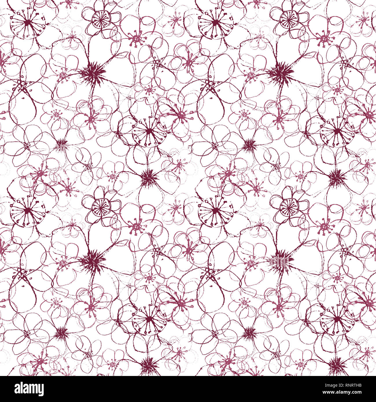 Seamless floral sophistiqué abstract pattern Banque D'Images