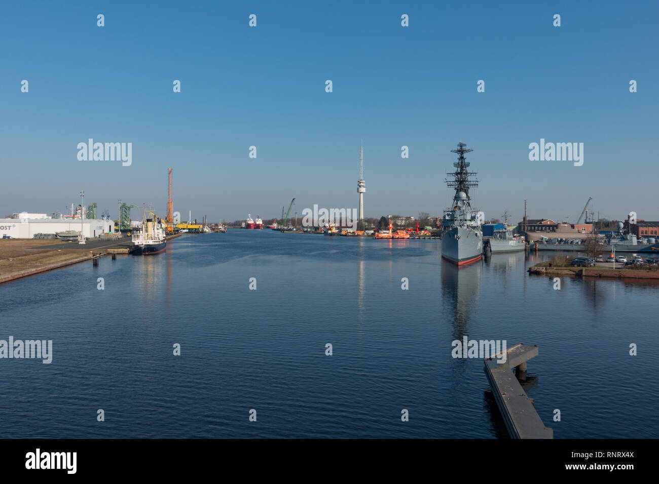 Vieux navires amarrés au musée. Wilhelmshaven. La Basse-Saxe. Allemagne Banque D'Images