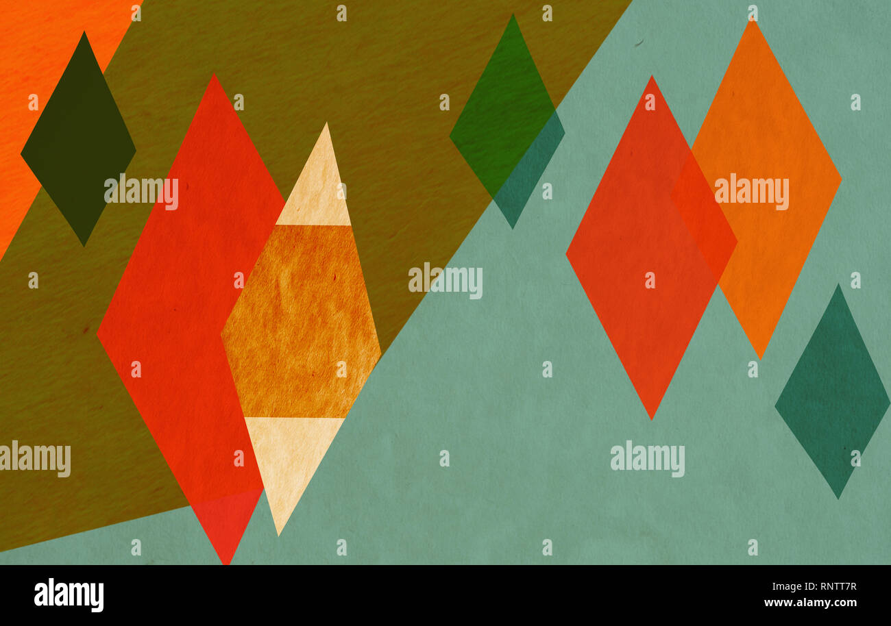 Des formes graphiques colorés - paper texture - conception d'arrière-plan Banque D'Images