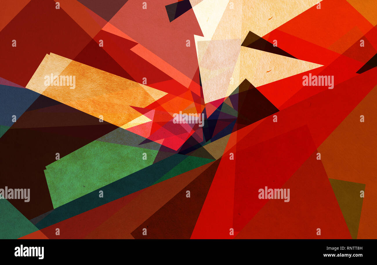 Des formes graphiques colorés - paper texture - conception d'arrière-plan Banque D'Images