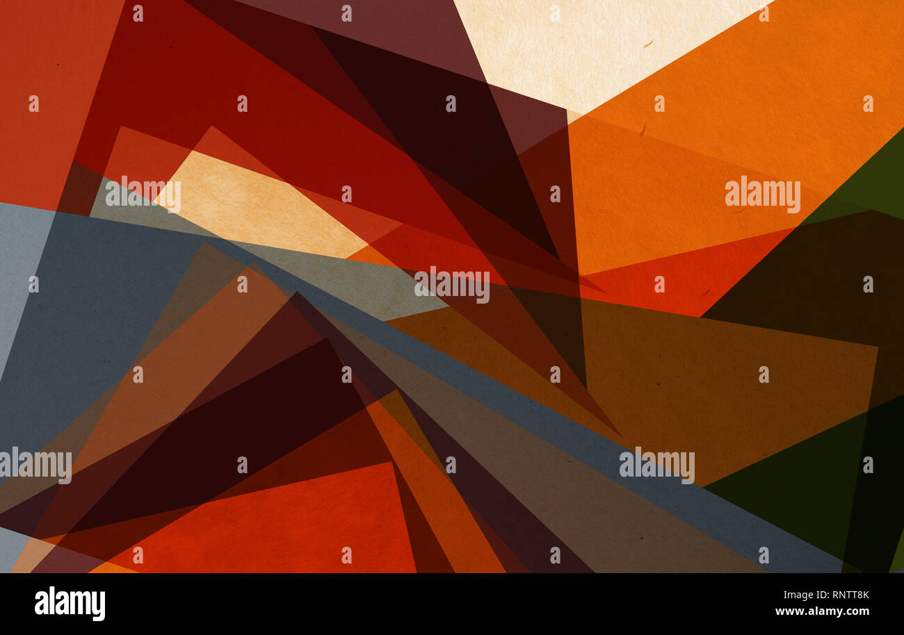 Des formes graphiques colorés - paper texture - conception d'arrière-plan Banque D'Images