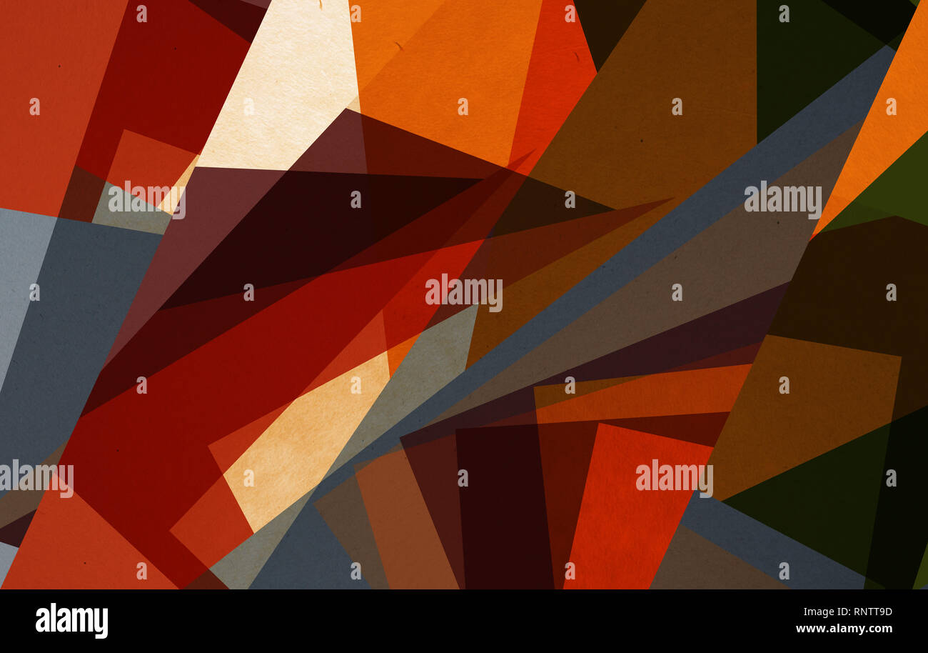 Des formes graphiques colorés - paper texture - conception d'arrière-plan Banque D'Images