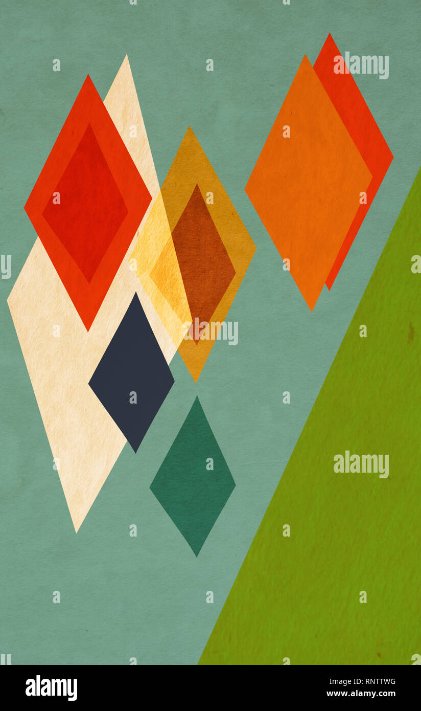 Des formes graphiques colorés - paper texture - conception d'arrière-plan Banque D'Images