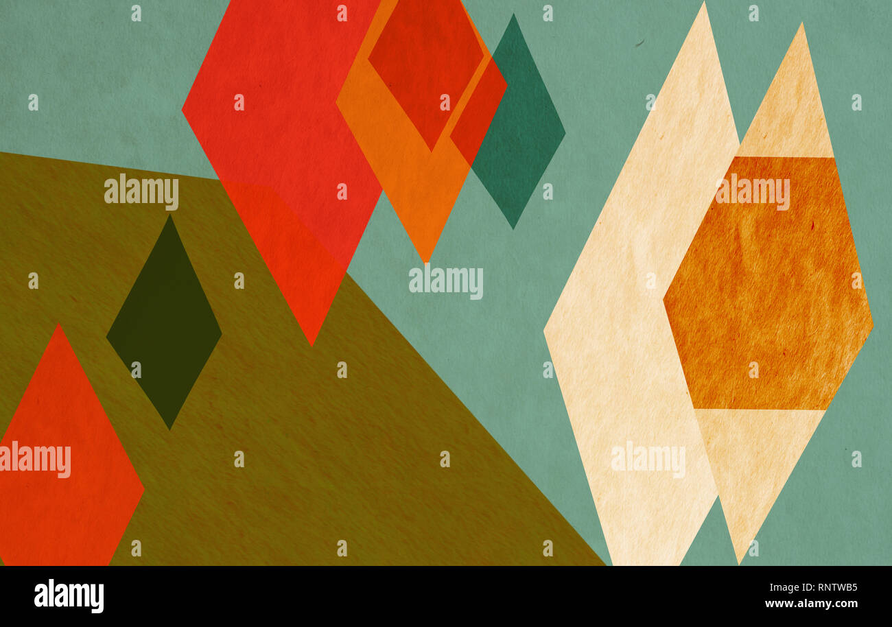 Des formes graphiques colorés - paper texture - conception d'arrière-plan Banque D'Images