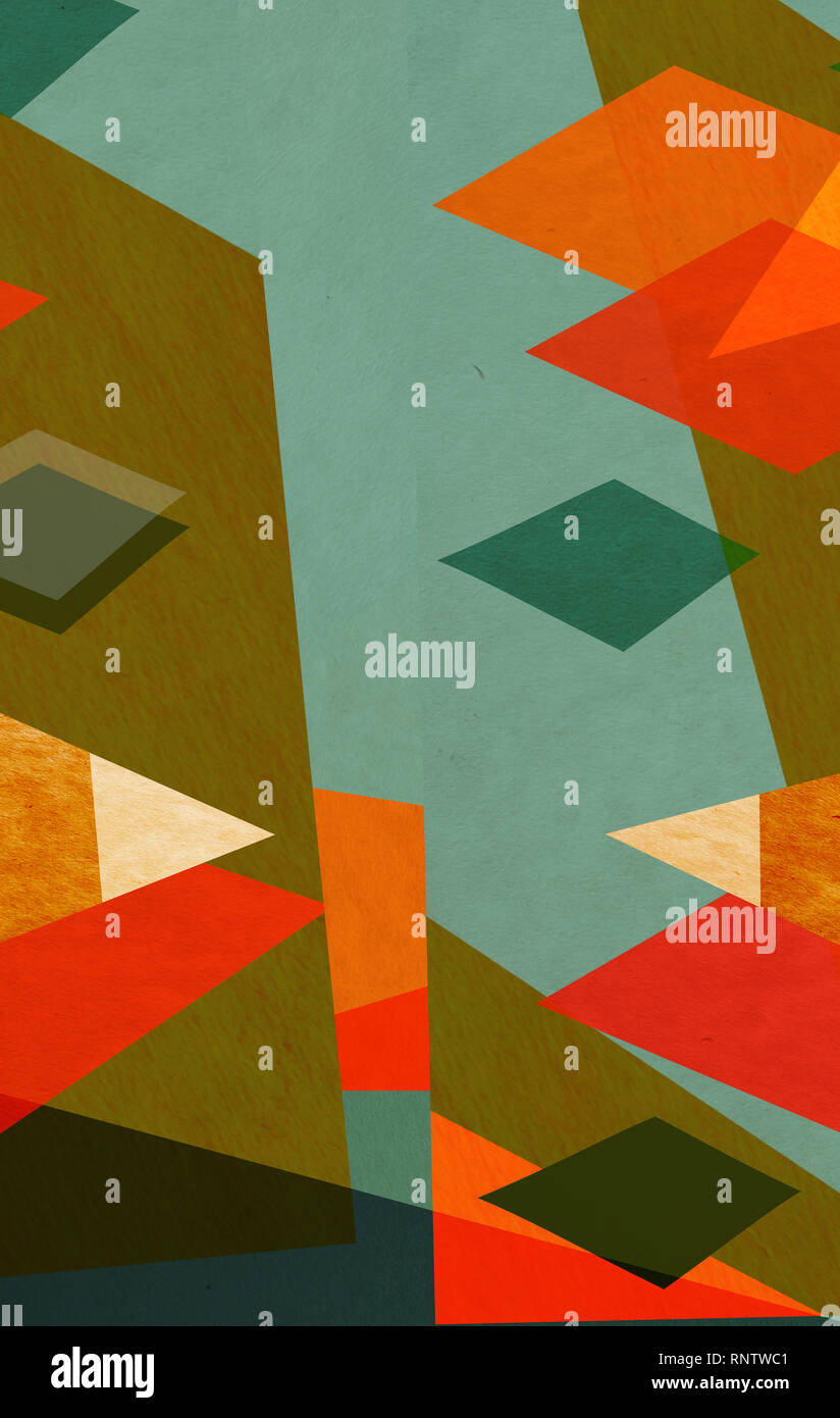 Des formes graphiques colorés - paper texture - conception d'arrière-plan Banque D'Images