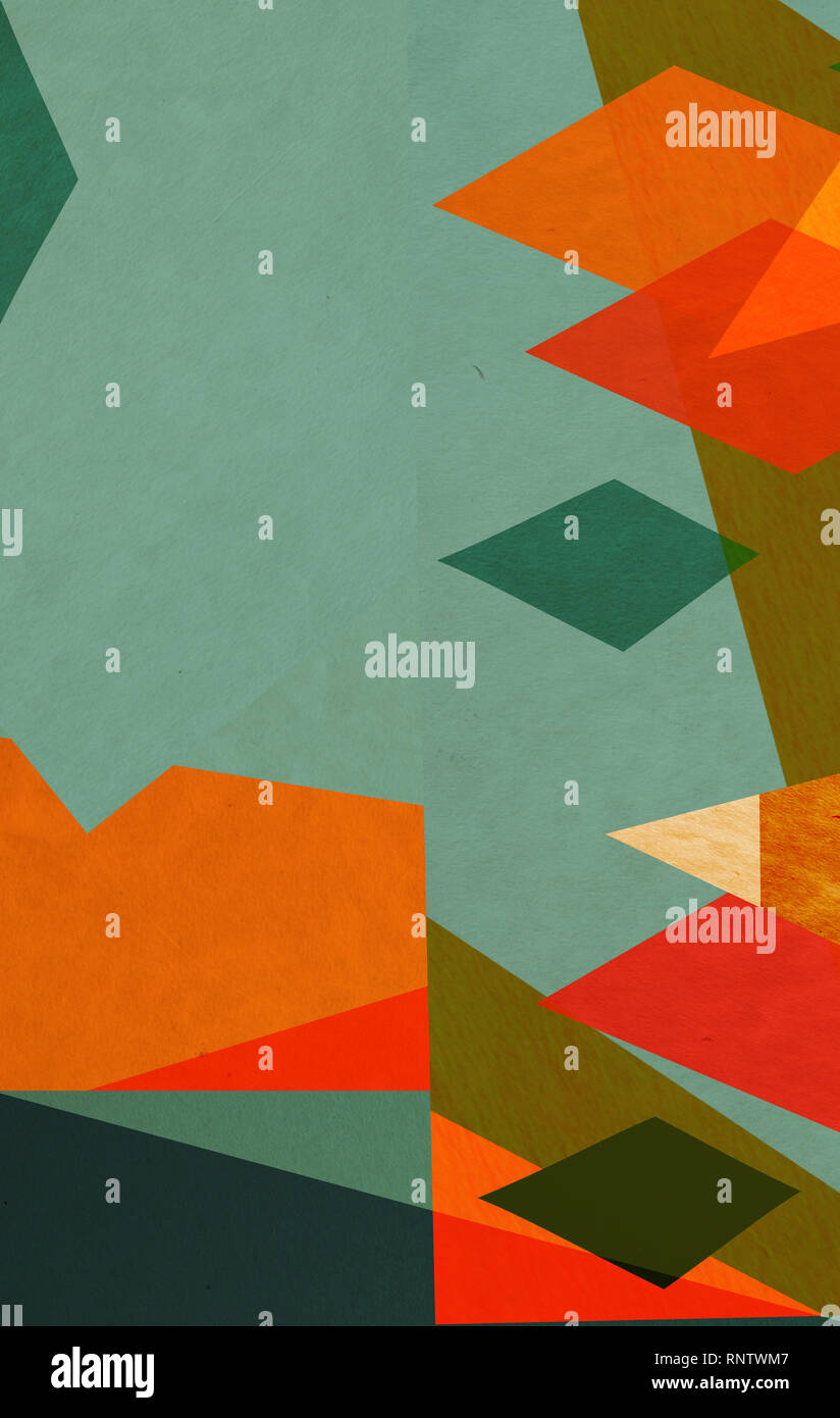 Des formes graphiques colorés - paper texture - conception d'arrière-plan Banque D'Images