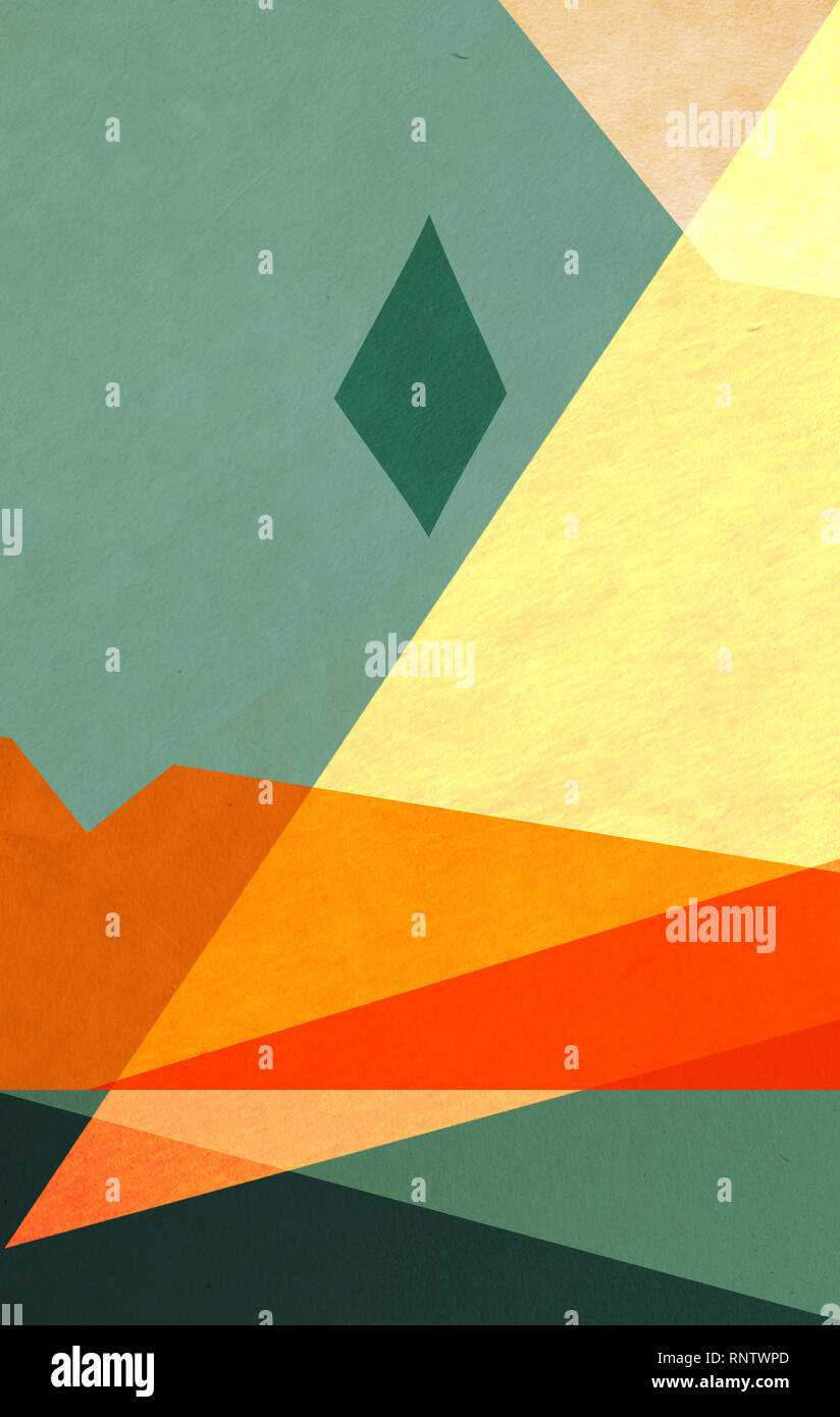 Des formes graphiques colorés - paper texture - conception d'arrière-plan Banque D'Images