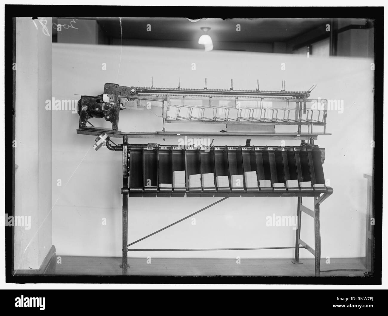 CENSUS BUREAU. Département du commerce. TABULATING MACHINE Banque D'Images